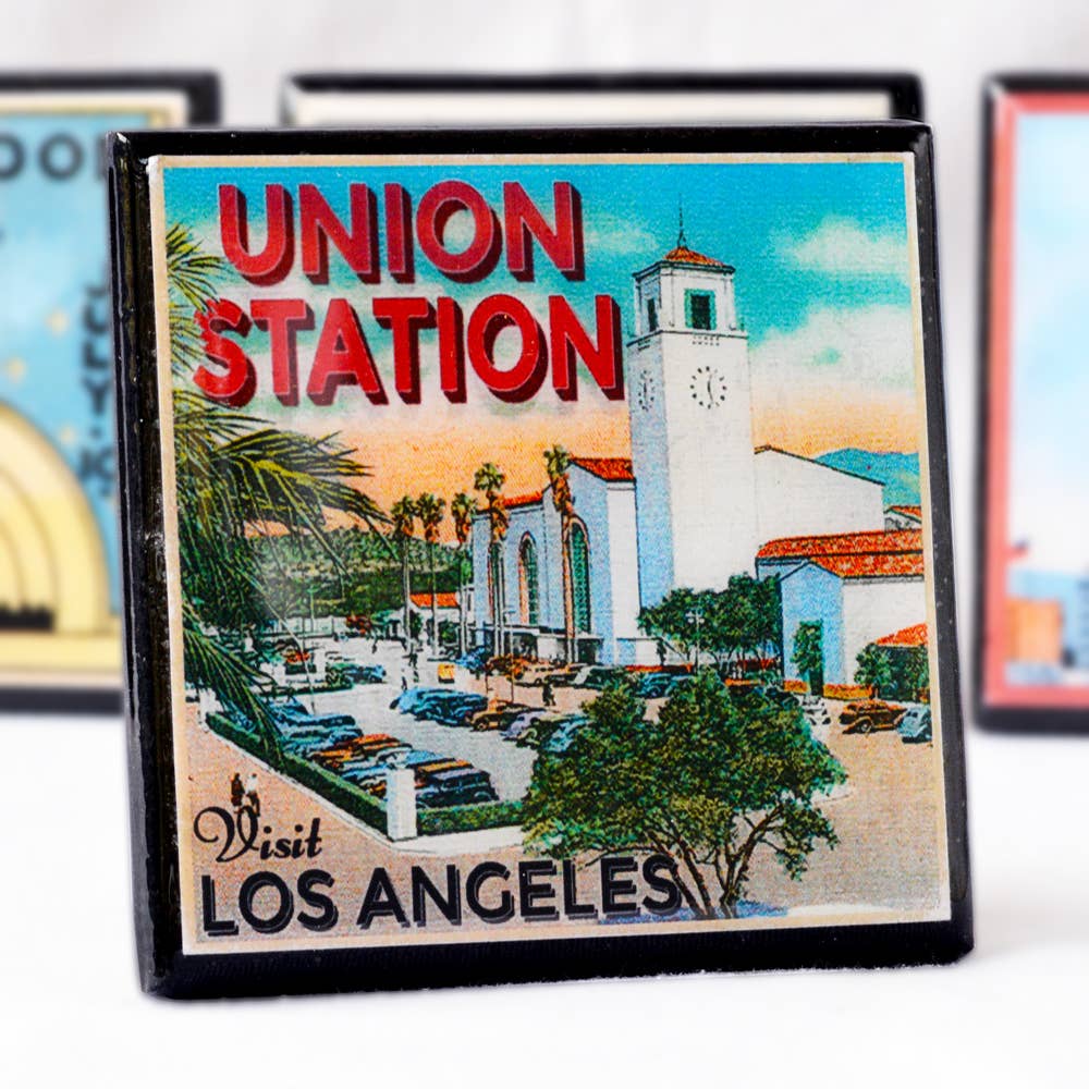 Vintage Los Angeles Drink Coaster Set-3
