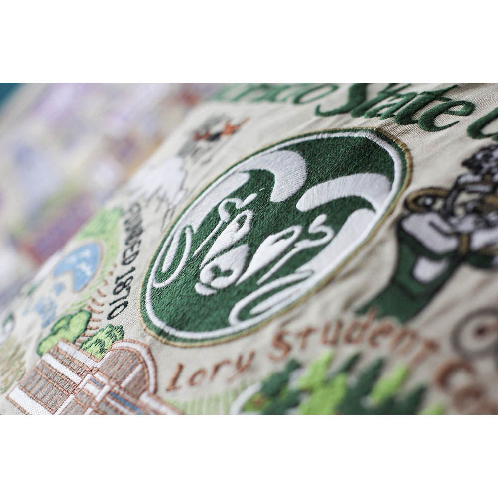 Colorado State University Collegiate Embroidered Pillow by CatStudio-2